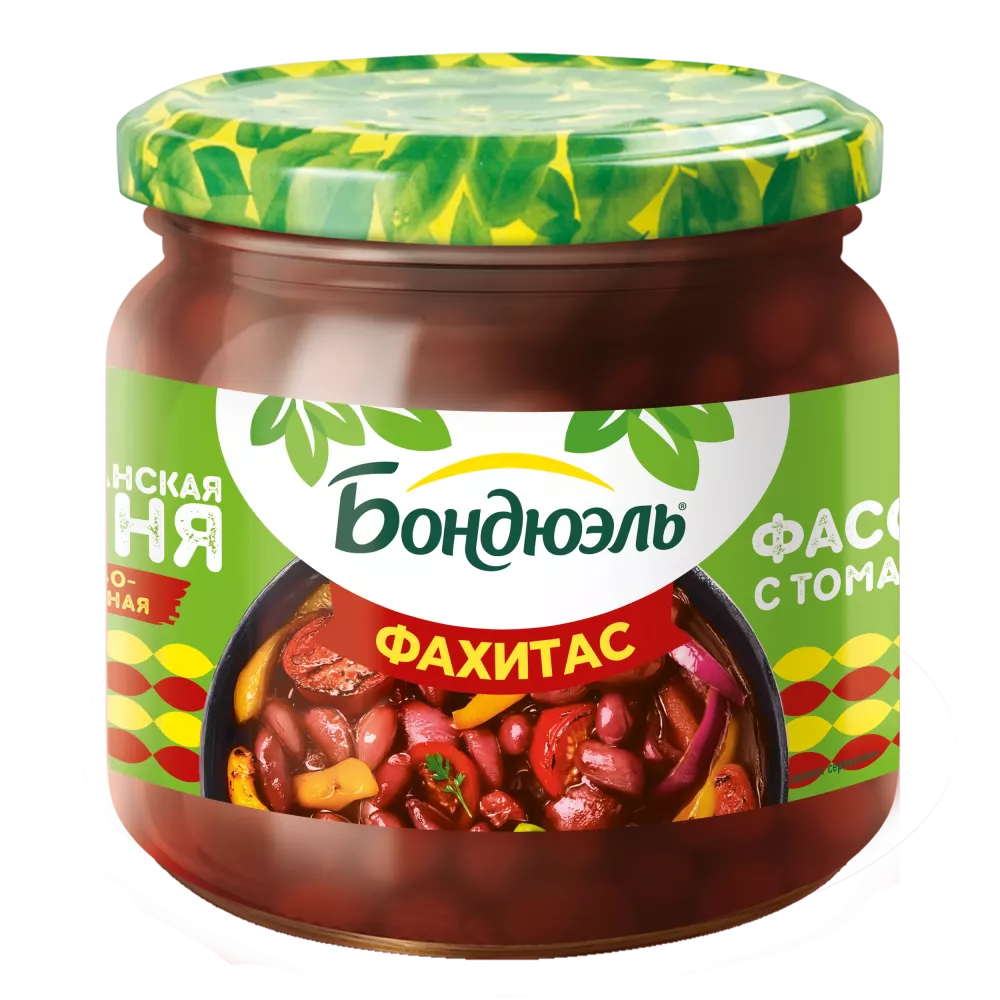Бондюэль Фасоль красная в соусе с томатами "Фахитас" 350 мл