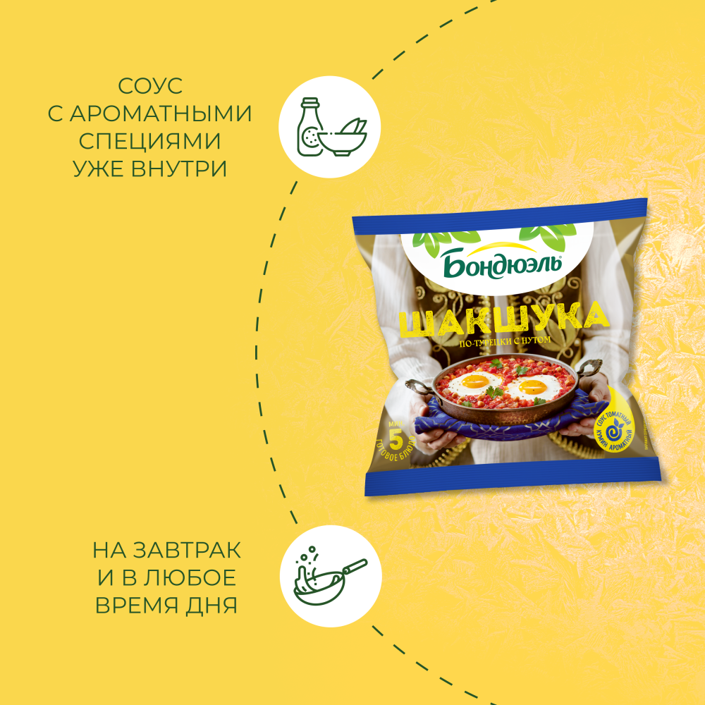 Бондюэль Овощи по-турецки с нутом Шакшука 0,2 кг