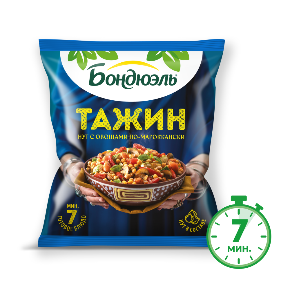 Овощи Бондюэль Тажин по-маррокански, смесь замороженная, 400 г