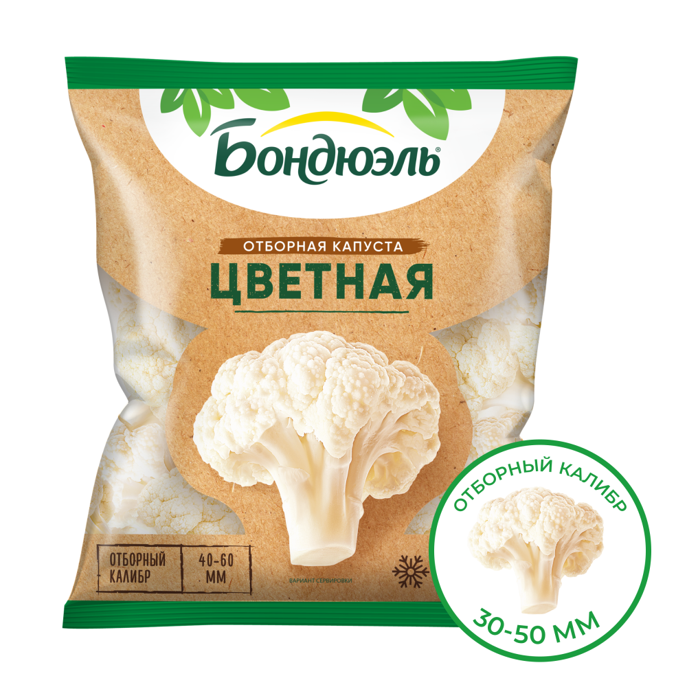 Цветная капуста Бондюэль замороженная, 400 г