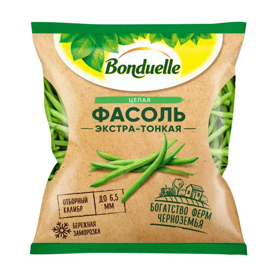 Фасоль замороженная Bonduelle фермерская, экстра-тонкая, 400 г