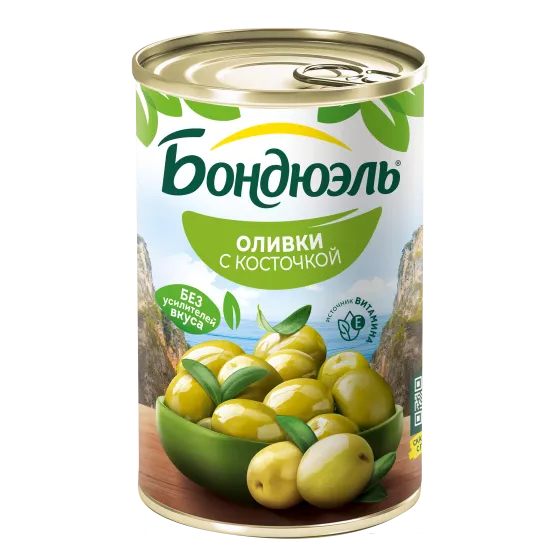 Оливки Бондюэль, с косточкой 300 г