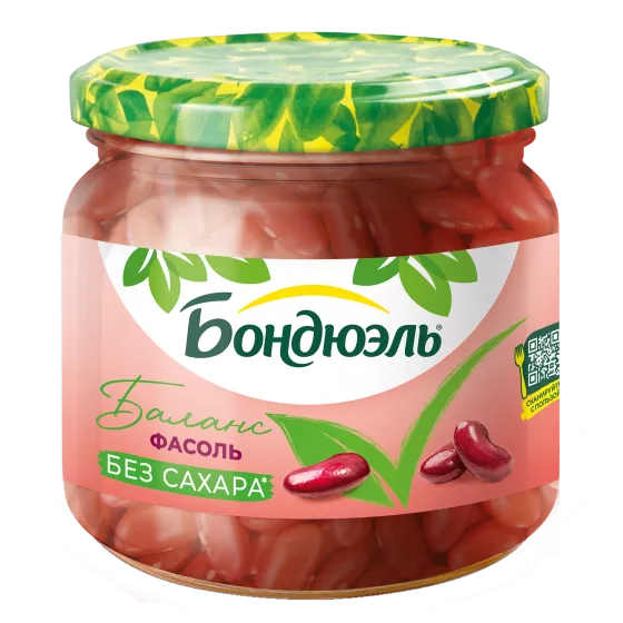 Фасоль консервированная Бондюэль красная, без сахара, 360 г