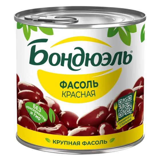 Фасоль консервированная Бондюэль красная «Классическая» 400 г