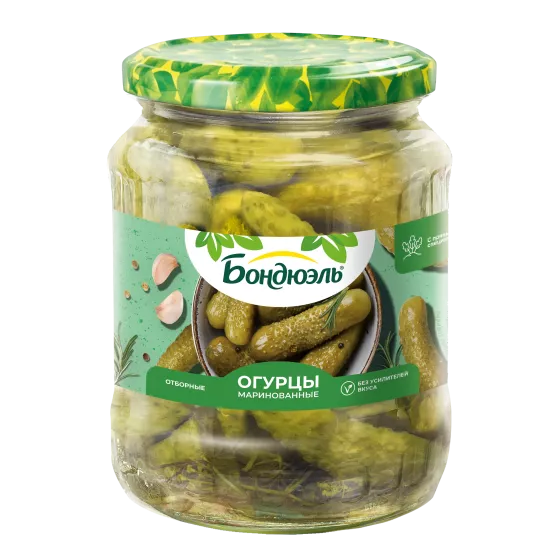 Огурцы маринованные Бондюэль, 680 г