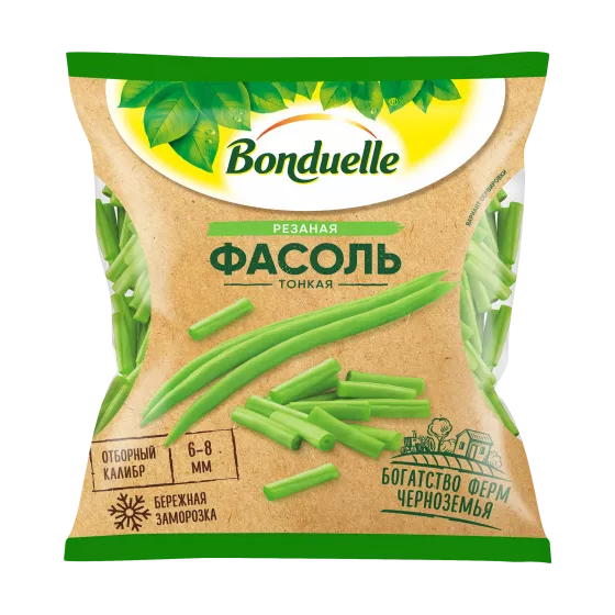 Фасоль замороженная Bonduelle фермерская, тонкая, резаная, 400 г
