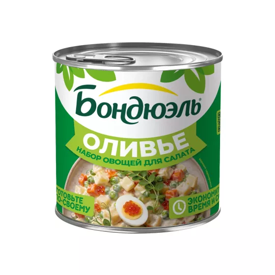 Бондюэль Набор овощей для салата Оливье 425 мл